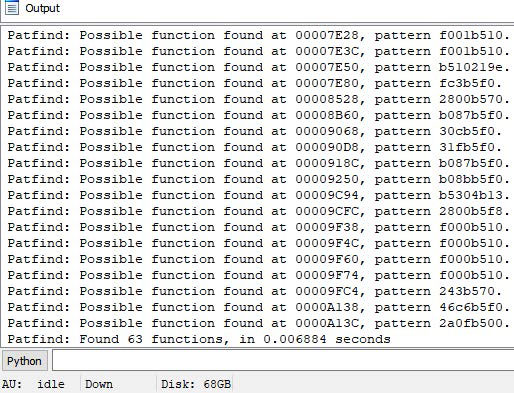 借助函数查找器插件 (patfind)，可以更好地分析固件